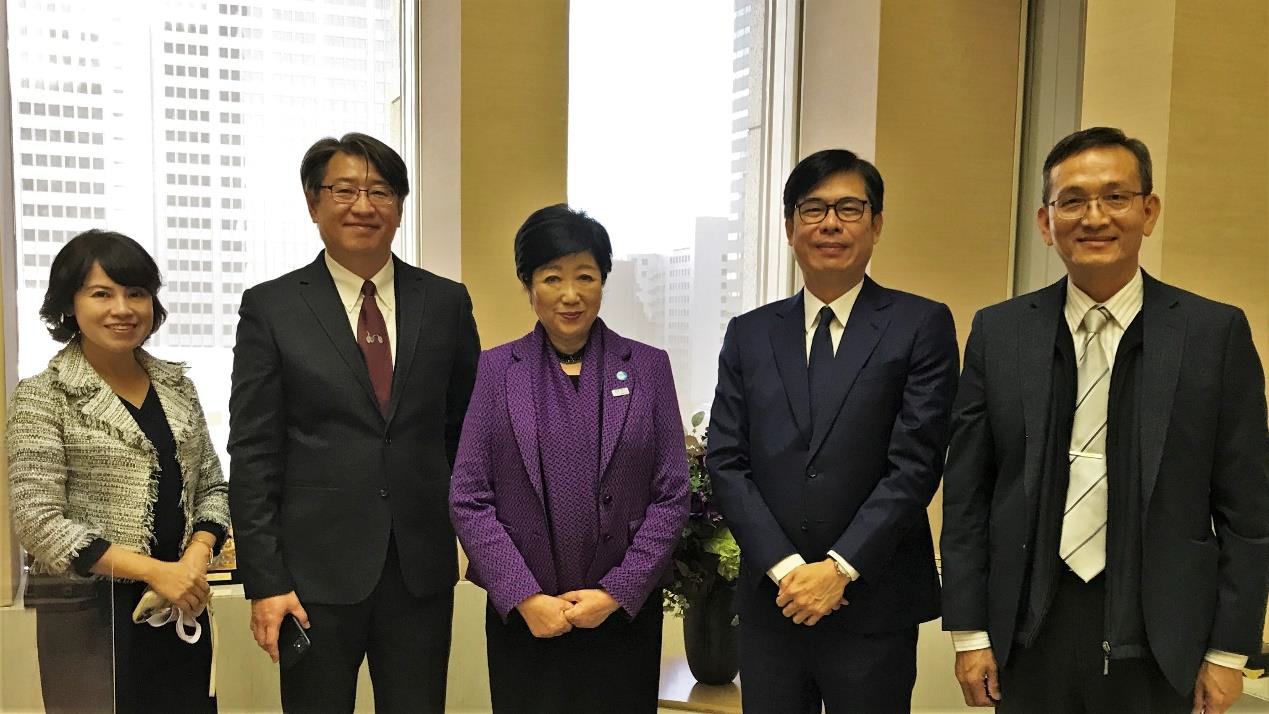 小池百合子知事歡迎陳其邁市長及市府團隊造訪東京，強化雙方互動。
