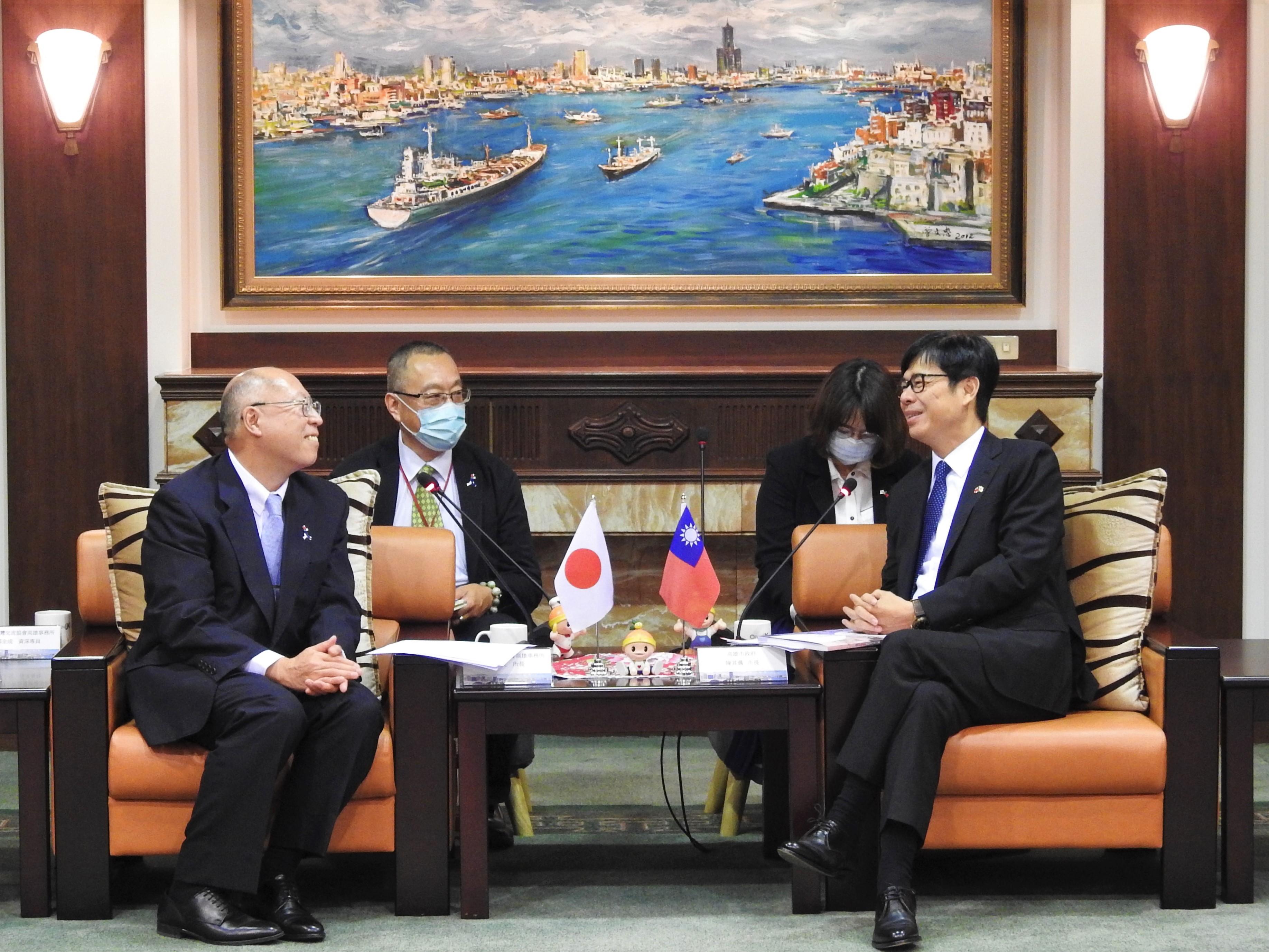 日本台灣交流協會高雄事務所奧正史所長拜會陳其邁市長，期許台日合作友好密切。