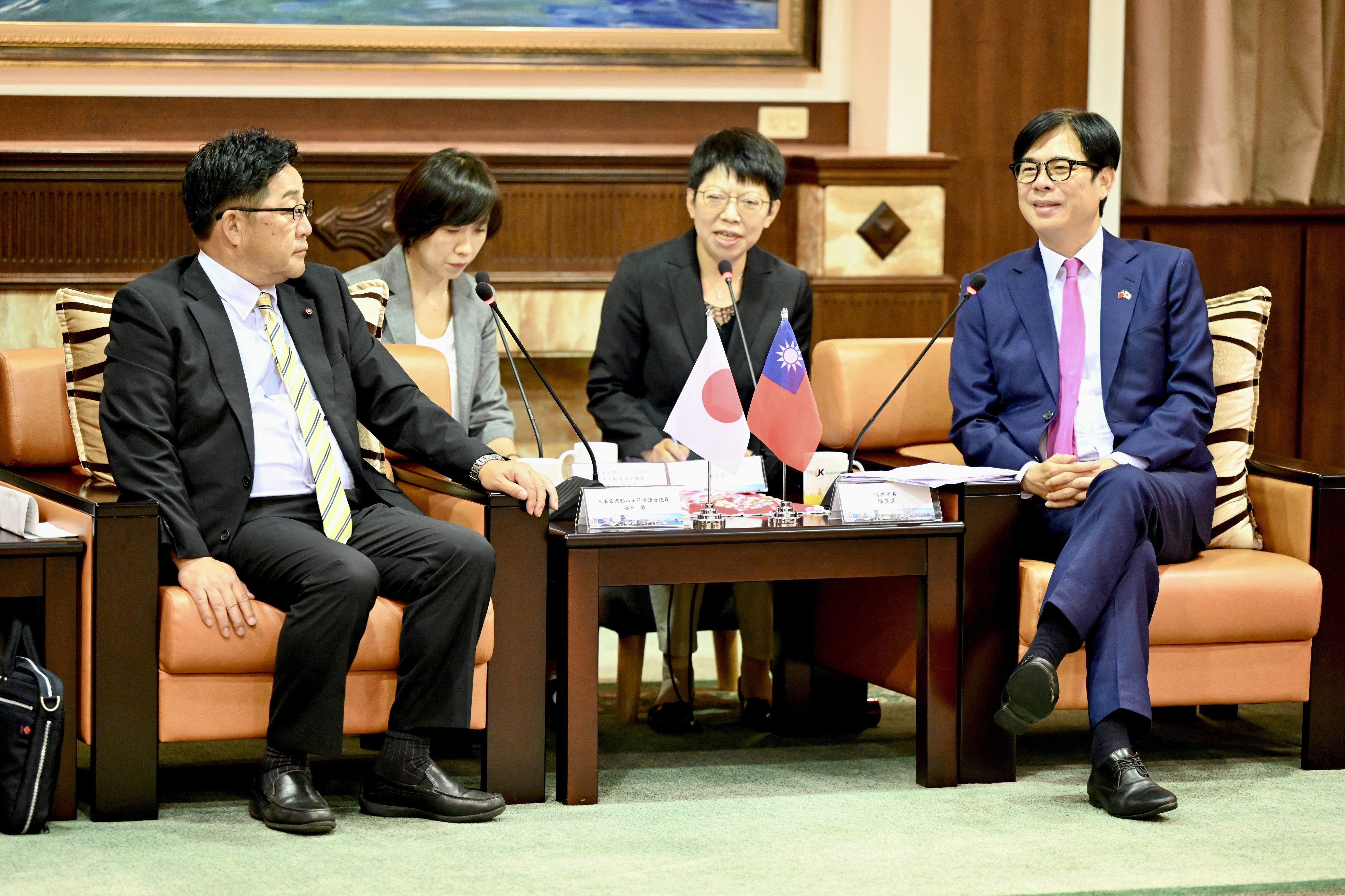 圖說一：日本八王子市議會福安徹議員一行拜會高雄市長陳其邁。