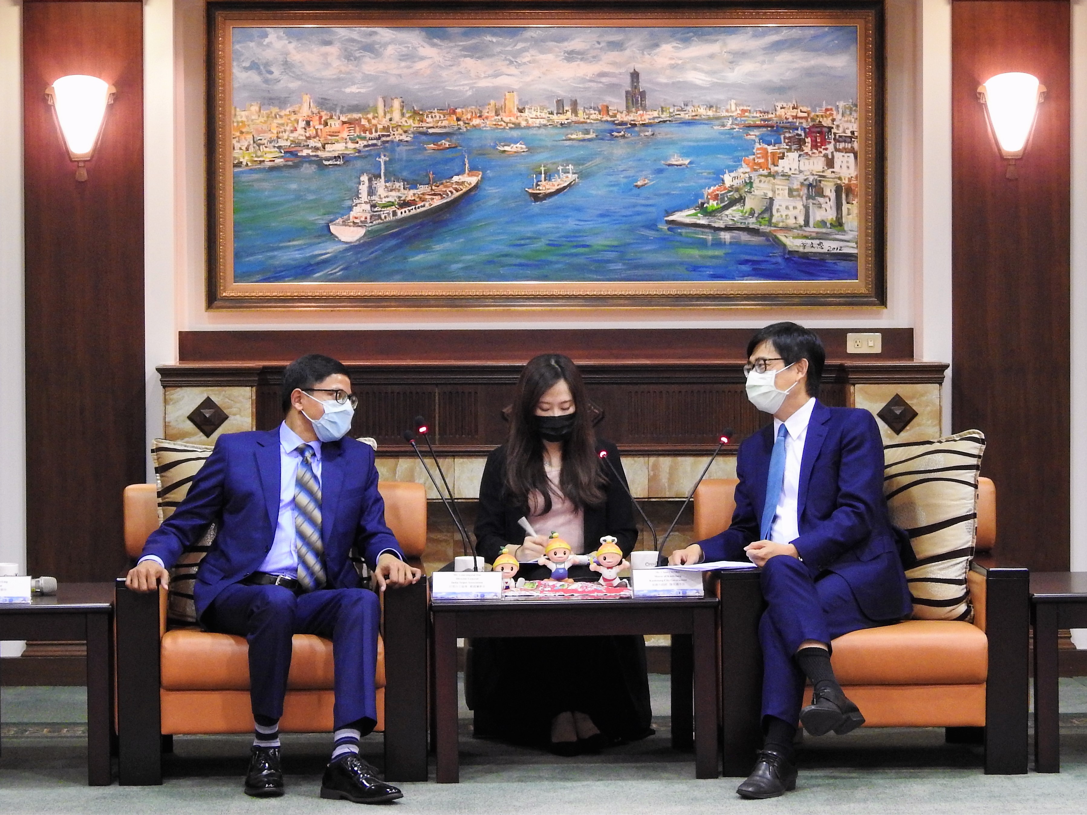 高雄市長陳其邁與印度台北協會戴國瀾會長商談智慧城市及科技人才合作等議題